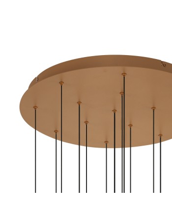 ANDRÓMEDA * Colgante Redondo 14xLED 5W 3000K W/T Cristal
